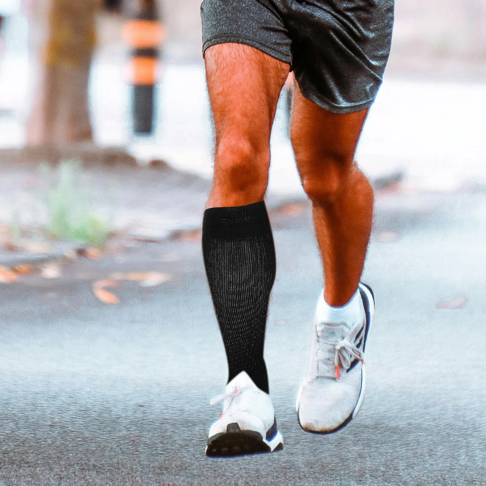 

10 пар компрессионных носков, нейлоновые дышащие спортивные носки до середины икры для баскетбола, бега, пешего туризма, уличной поддержки давления