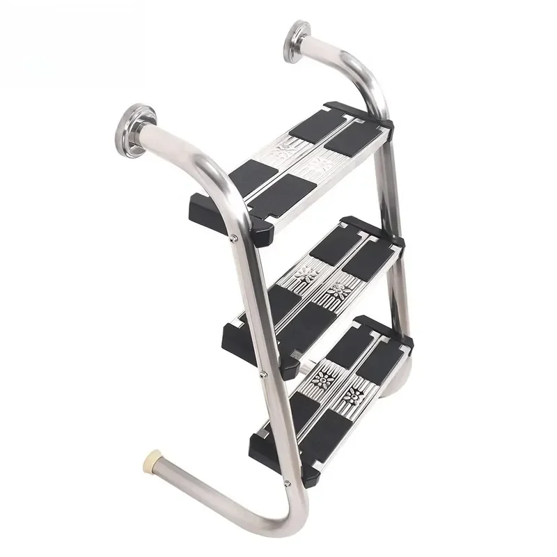 2026 New Arrival DOC-515 304 Stainless Steel Pool Handrail Ladder Thickened Non-Slip 5-Tread Safety Easy Install