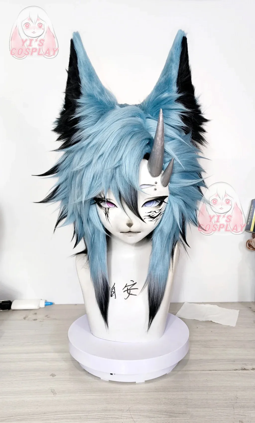 

Yis косплей на заказ пушистая голова голова кигуруми косплей Kemono Fursuit гарнитуры ручной работы Beast индивидуальный меховой костюм Kemono голова