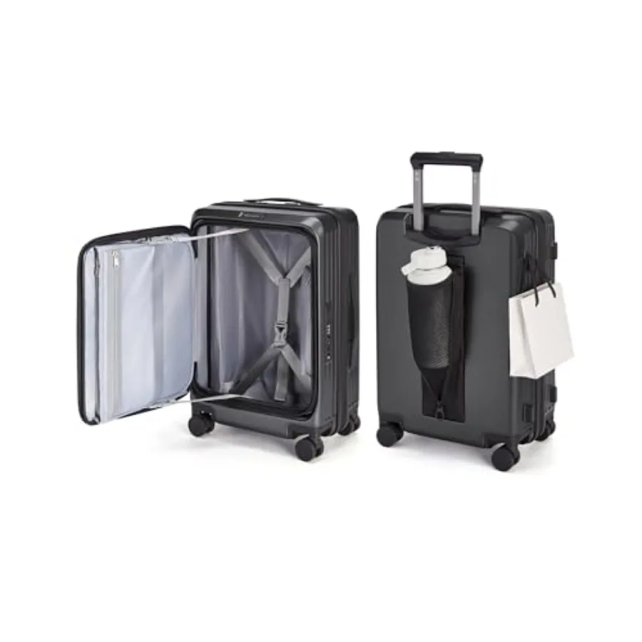 

Чемодан BAGSMART с верхним открытием, ручная кладь, 22x14x9, одобрен для авиаперелетов, с замком TSA, расширяемый, 20-дюймовое глубокое отделение, жесткий корпус