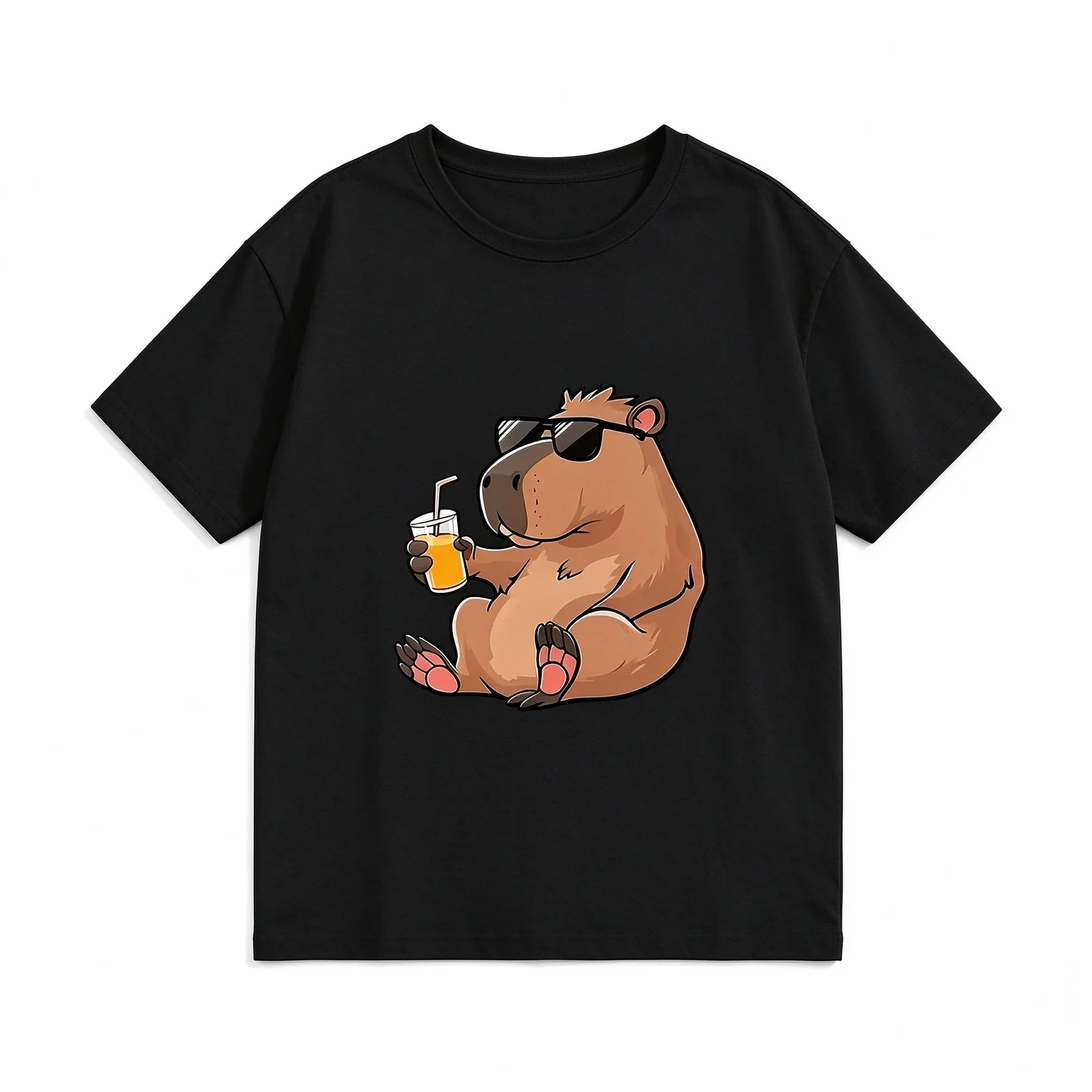Trendy Cute Capybara Kids Summer Clothing T-shirt Tees 2026 New Cartoon Capibara Fashion Short Sleeve Tee Kids Boys Clothing