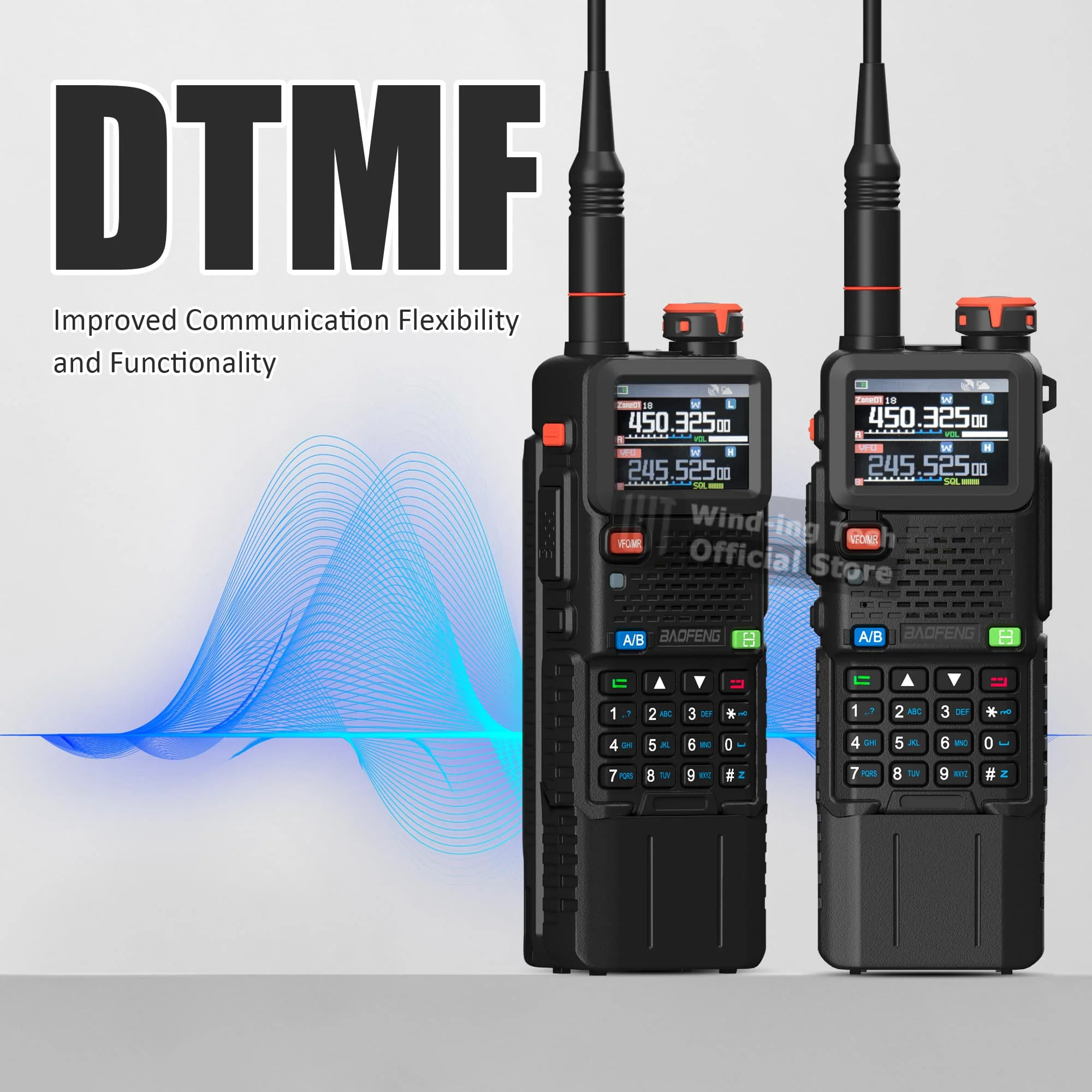 1/2PCS Upgrade Baofeng UV 5RH Pro GPS Walkie Talkie 3000mAh 5200mAh Lengthened Thickened Battery Frequency Copy Type-C Ham Radio