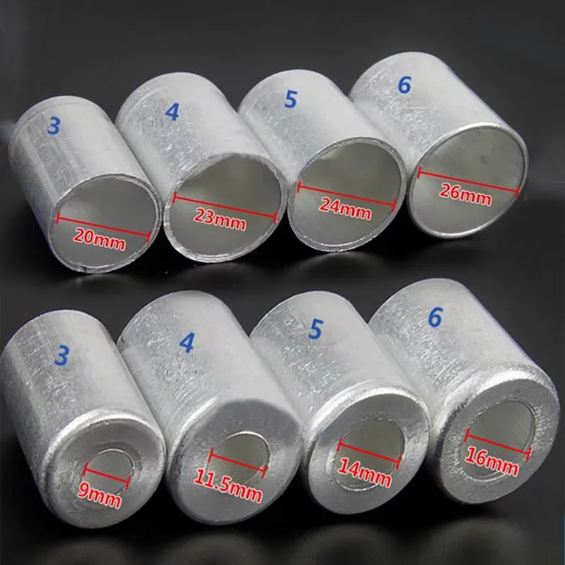 100 Pieces of 20MM Aluminum Ferrules for R12-3 AC Barrier Refrigerant Components