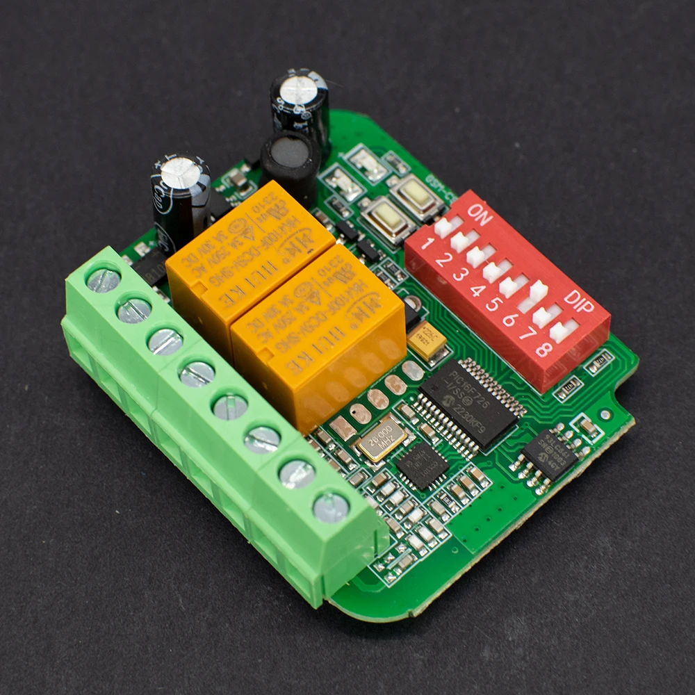

Универсальный приемник гаражных ворот, частота 300-868 МГц, подвижный и фиксированный код и код обучения, контроллер дистанционного управления, 2-канальное реле