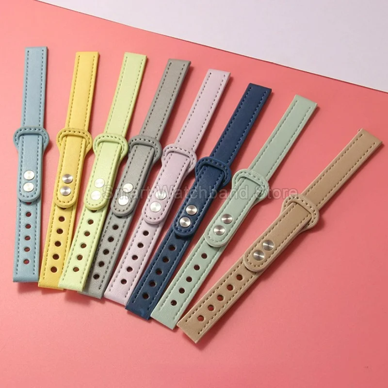 Skin Friendly Inner Layer and Scratch Tolerant Surface for Apple Garmin Lily2 High Toughness Comfortable Cow Leather Watch Strap