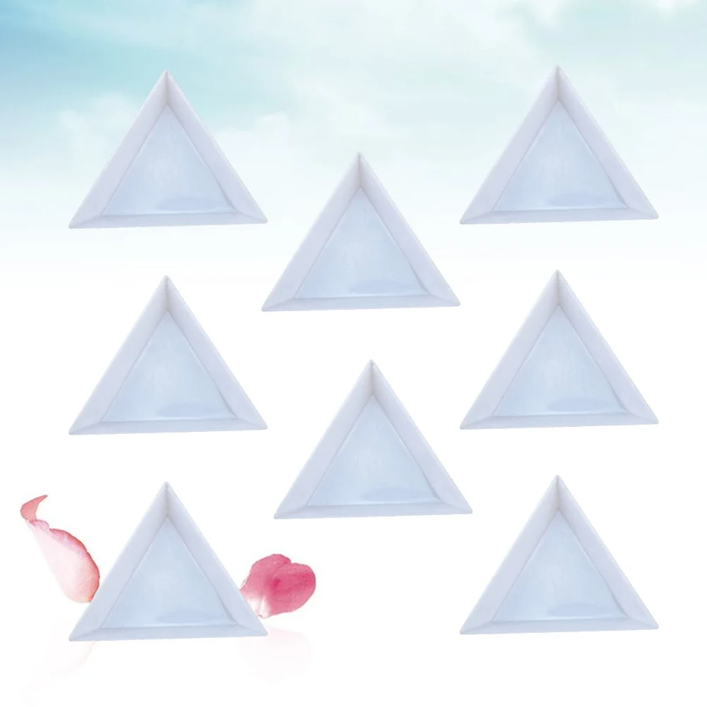 24 قطعة علبة مجوهرات بلاستيكية مثلث حبة فرز المنظم لأحجار الراين لتقوم بها بنفسك الحرفية حقيبة للتخزين تكويم خفيفة الوزن بزاوية #6