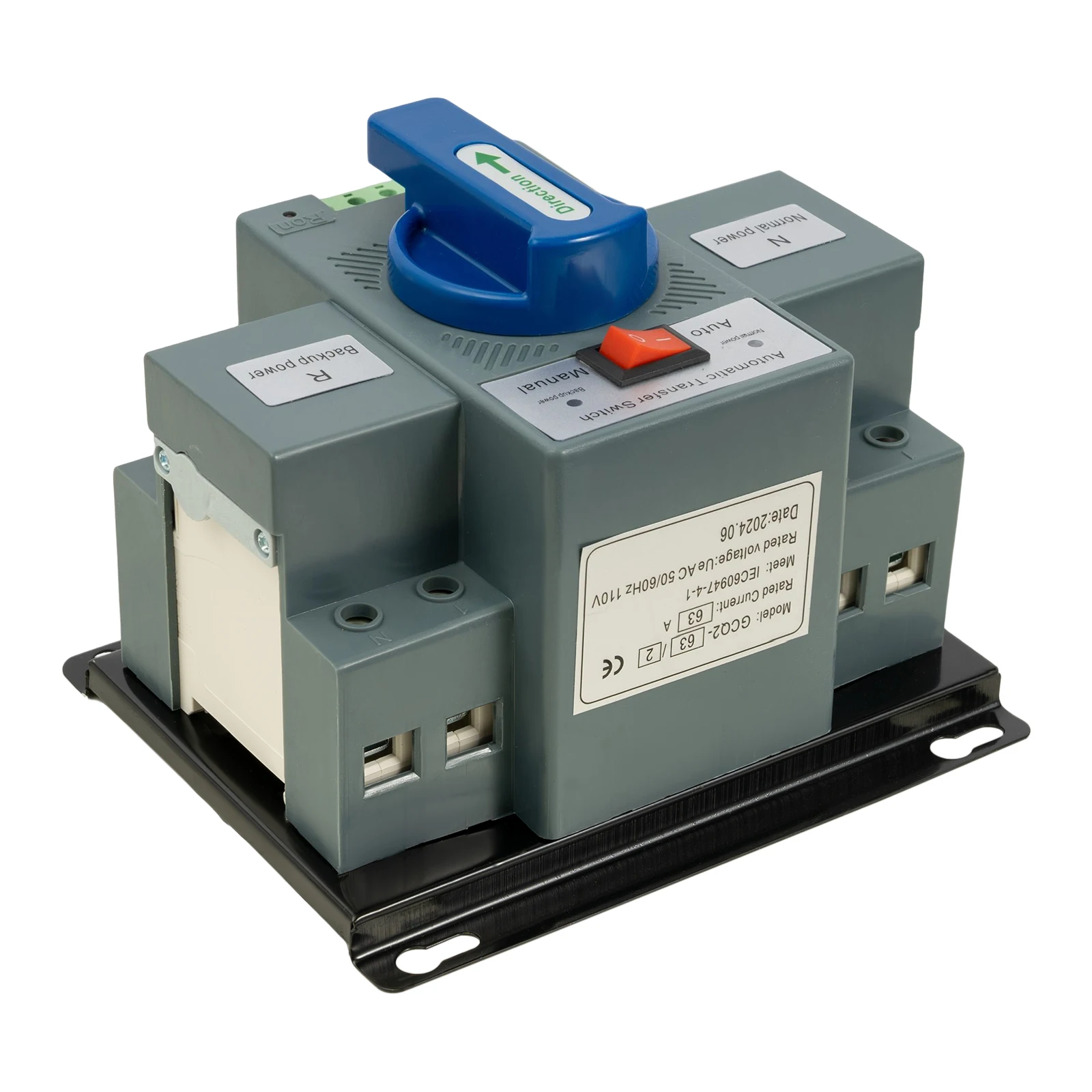 EU 표준 ATS 스위치(220V) - 수지+강철 구조, 단락/과부하 보호, CB 등급, 엘리베이터/감시 장치에 적합