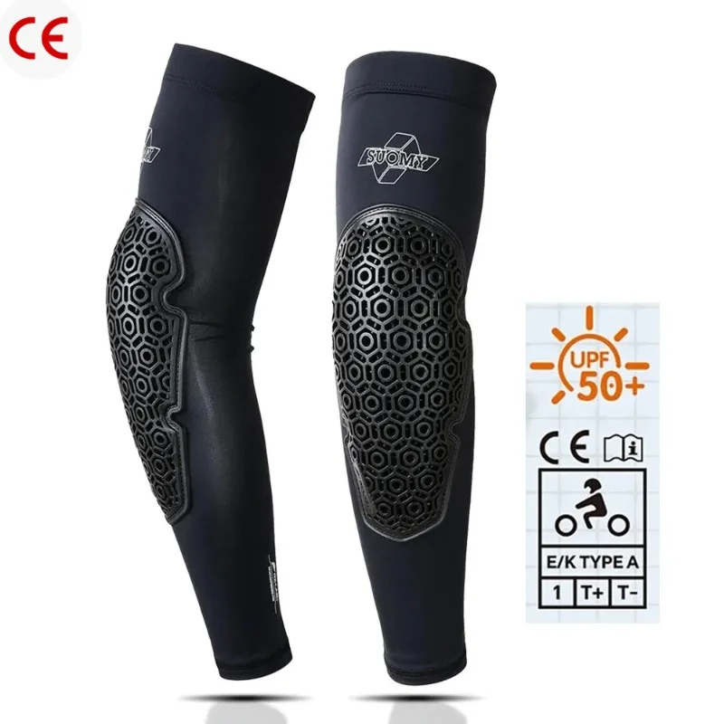 Ice Silk Motorcycle Elbow Pads CE Certified Summer Cycling Elbow Protector Off-Road Racing Arm Guards Anti-Impact Elbow Protect