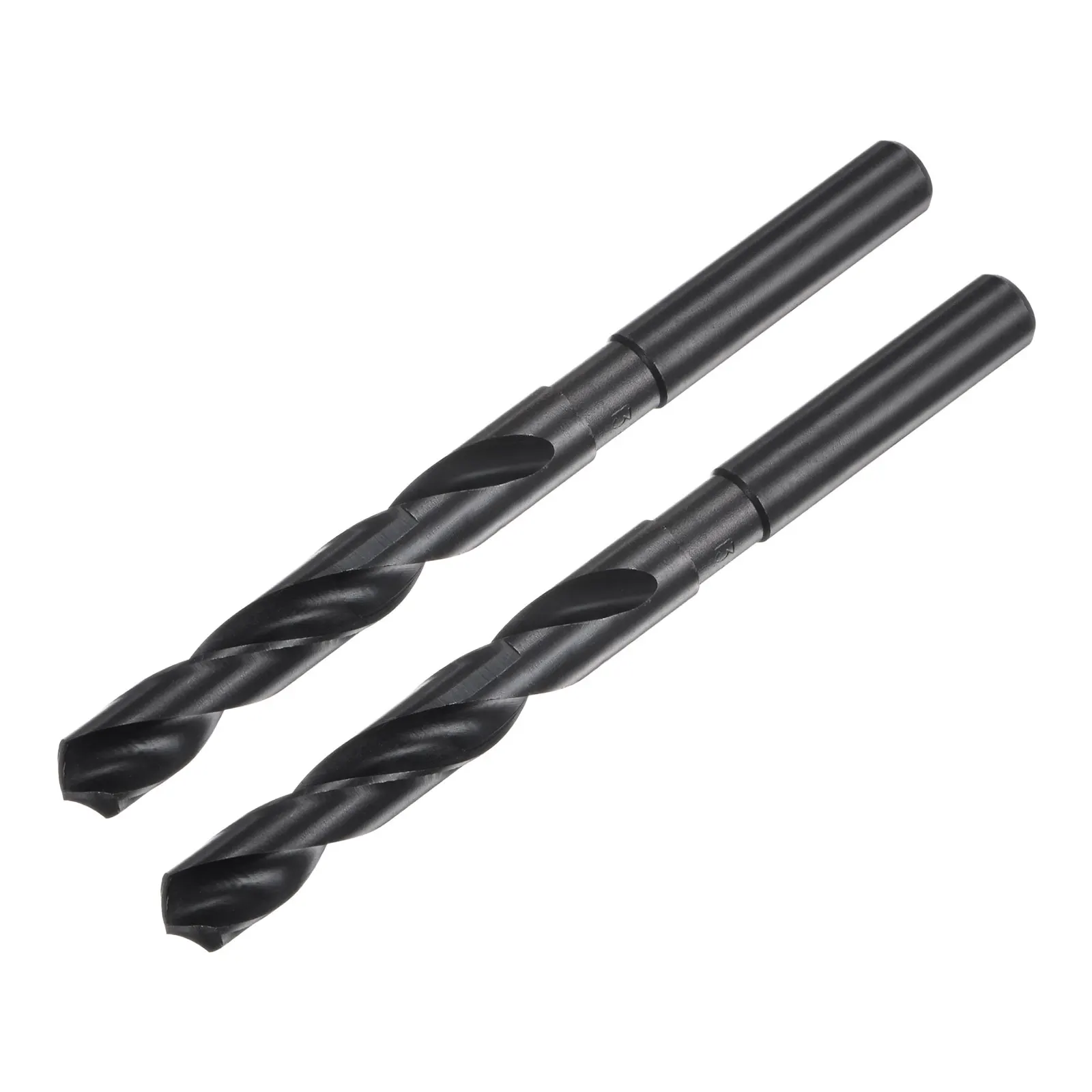 2pcs 13/14/15/16/16.5/20mm 1/2 inch Reduced Shank Drill Bits Black Oxide M2-6542 High Speed Steel HSS Drill Bit