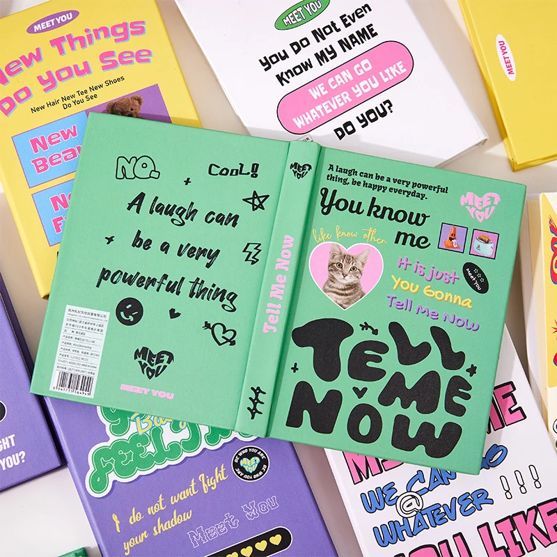 80Pcs Thoughts Journal A7 Notebook Diary Agenda Planner DIY Idol Collect Book Notepad School Stationery