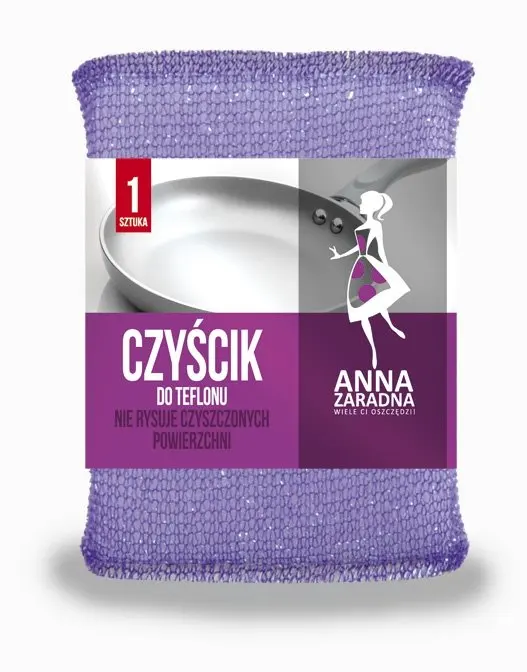 Anna Handsome Teflon Spons Delicaat Krasvrij 13x9x1,5 cm 1 st