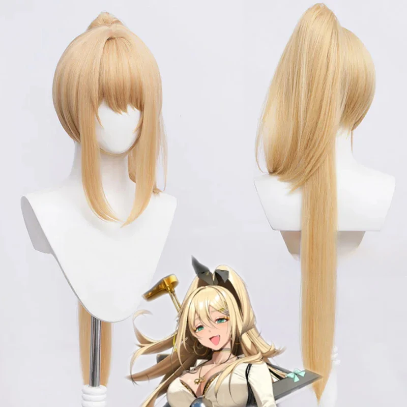 Game Goddess of Victory: Nikke Rupee Cosplay Wig Women Long Blonde Synthetic Hair Halloween Role Play Party Carnival Wigs Prop