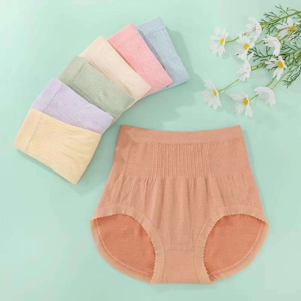 

8Pcs High Waist Women Butt Lifter Briefs Seamless Underwear Solid Color Slimming Underpants Girdle Panties Waist Trainer