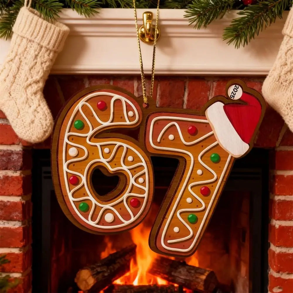 

Santa Says Six Seven Christmas Tree Ornaments DIY Acrylic Christmas Pendants Hanging Funny Xmas Hanging Decoration