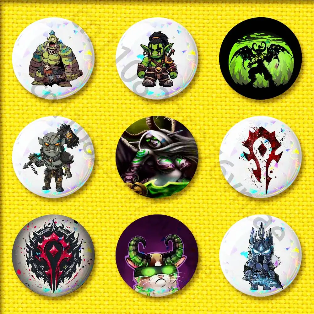 

W-World Of W-Warcraft Badge For 32mm 25mm 44mm 75mm 58mm Round Pin Brooch Insignia Cover Decoration