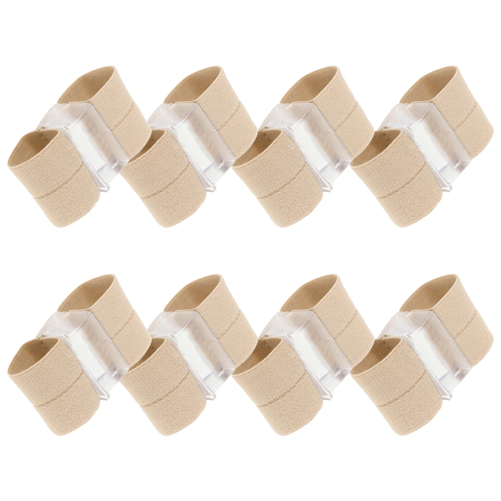 

8pcs Separators Dualhole Big Toe Corrector Soft Straps Gel Sleeves Adjustable Fit Foot Care Tools Bunion Relief Toe Tubes