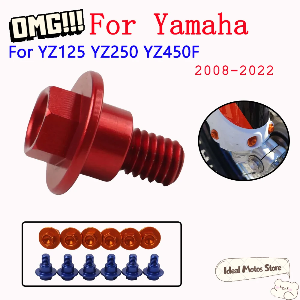 

Motorcycle Accessories M6 Front Fork Guard Bolt Screw Suspension Cover Screw For Yamaha YZ 65 85 125 250 450 250F 250FX 450FX