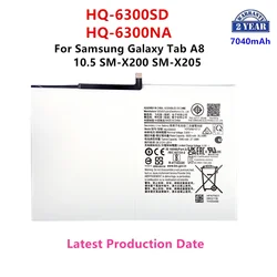 Brand New HQ-6300SD/HQ-6300NA 7040mAh Replacement  Battery For Samsung Galaxy Tab A8 10.5 SM-X200 SM-X205 Tablet batteria