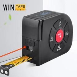 Wintape Digital Display Laser Tape Measure Three-In-One Intelligent High-Precision Infrared Laser Portable Rangefinder Rechargeable