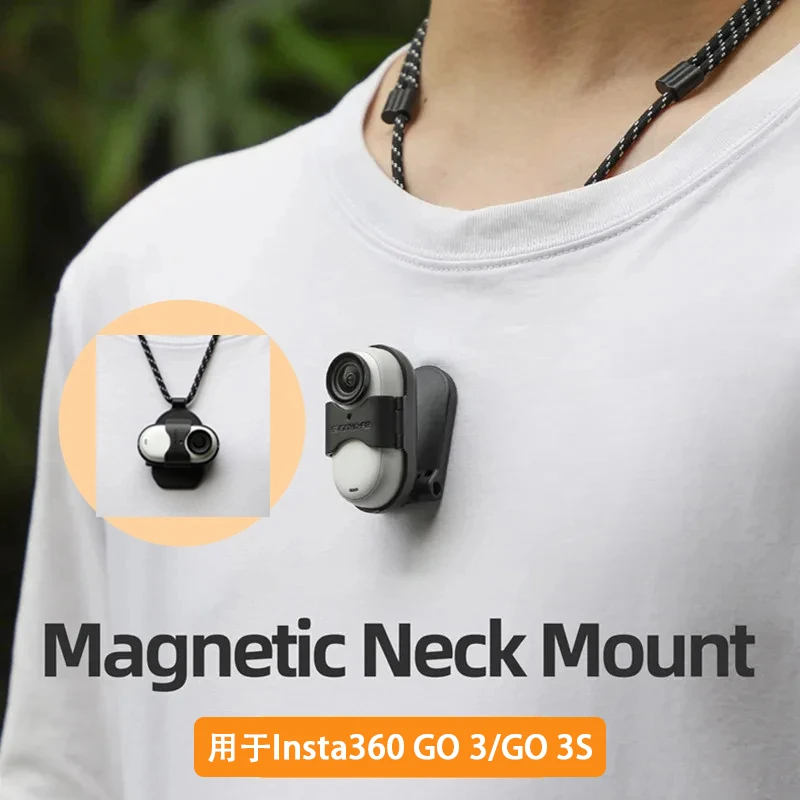 Suitable for first person shooting with Insta360go3s/3 thumb motion camera, chest magnetic neck bracket