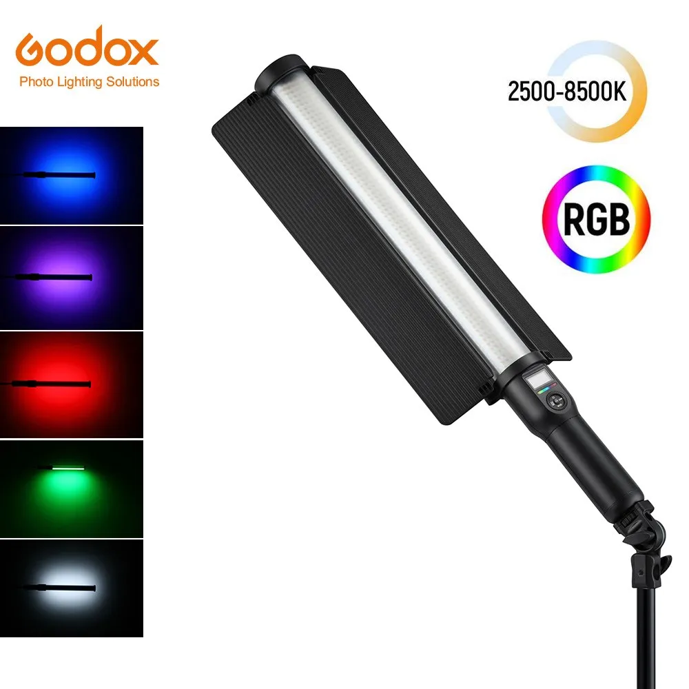 

Godox LC500R 2500K-8500K Bi-Color Full Color RGB светодиодный светильник-палочка эффекты CRI 96 TLCI 98 с Barndoor