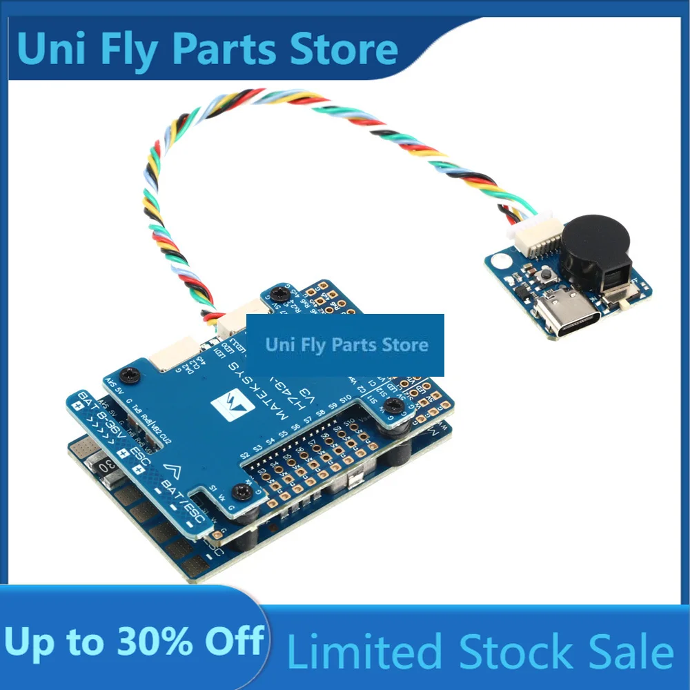 UniFlyMATEK H743 WING V3 Flight Controller STM32H743VIT6 Dual IMU Baro OSD SD Slot For INAV RC FPV Fixed Wing