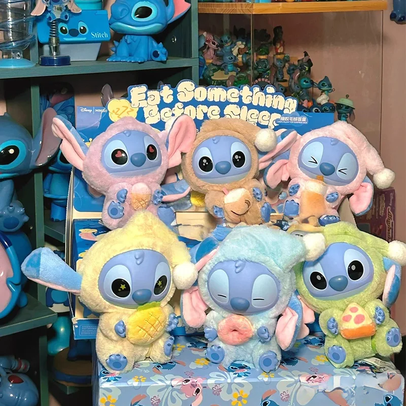 

15 см новая серия Stitch Eat Something Before Sleep слепая коробка плюшевые куклы кулон милая кукла орнамент Mystery Box игрушка-сюрприз в подарок