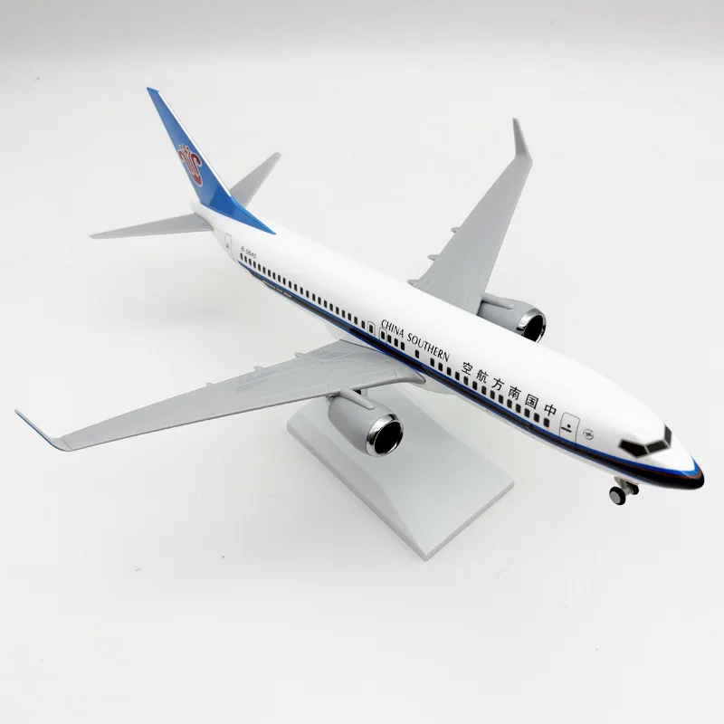 يموت الصب نموذج طائرة 30 سنتيمتر الراتنج A380 الصين الخطوط الجوية الجنوبية B737 عرض نموذج مصغر لعبة طائرة ديكورات منزلية #4