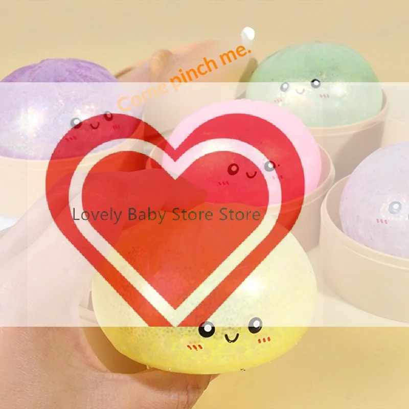 【BS】Soft Steamed Buns Pinch Simulation Steamed Bread Desktop Decompression Ornaments Office Relaxation And Pressure Relief Pinch