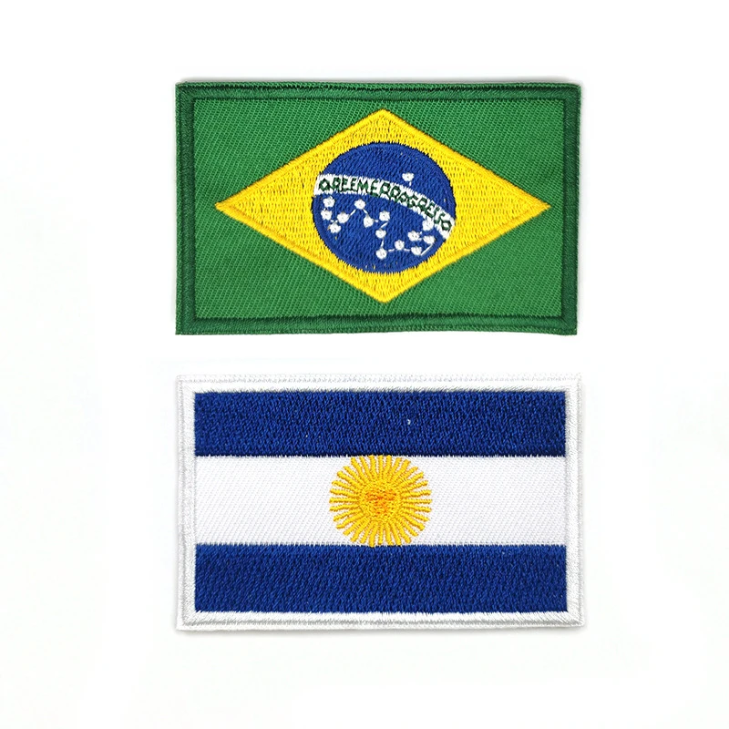 Military Patches Tactical Embroidered Flag Argentina Belgium Ukraine Japan Venezuela Sweden South Africa Norway Brazil Iron On