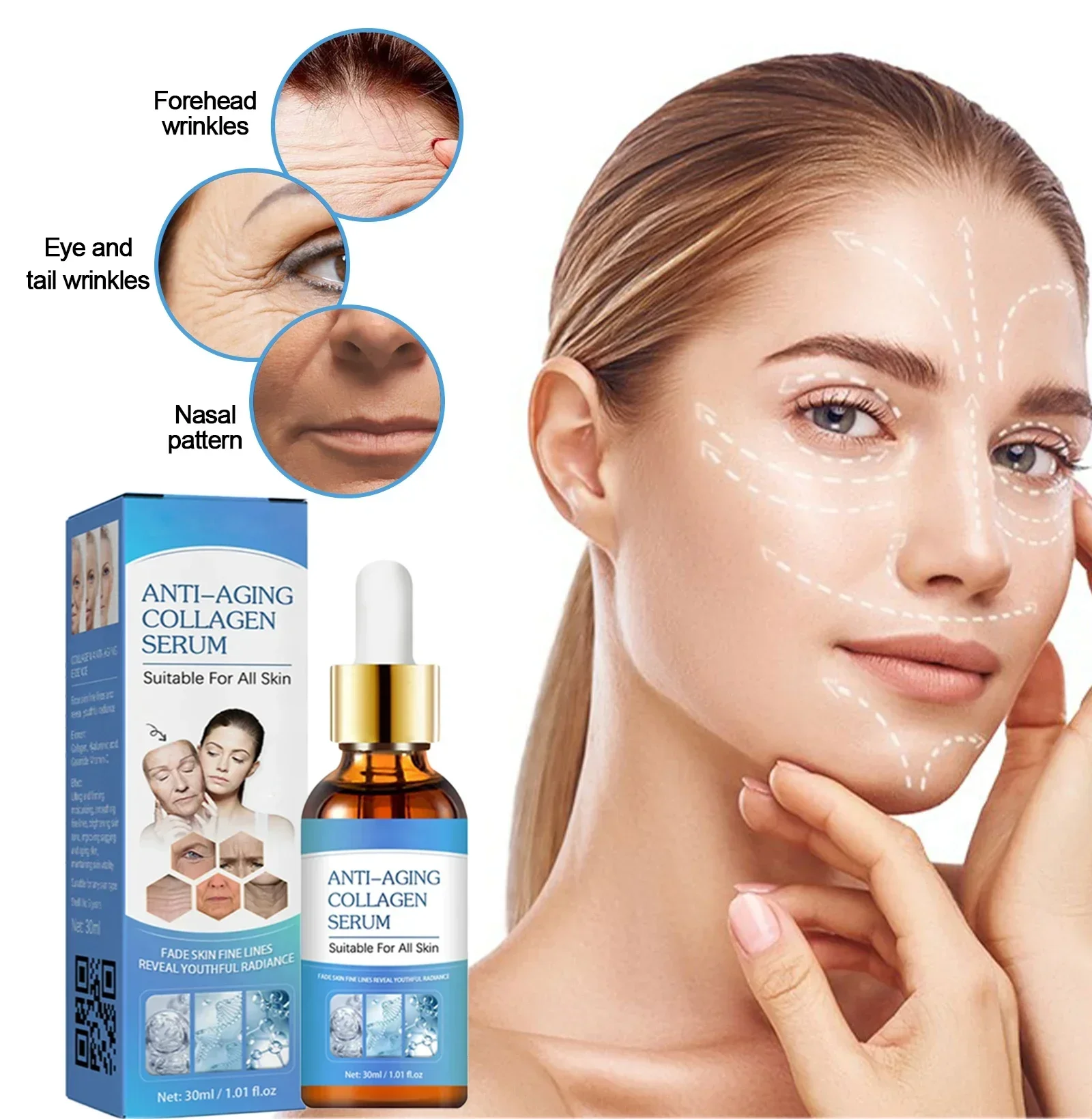 Anti-aging Serum Collagen boost Neck Wrinkle remover Fade face lines Anti Wrinkles for women Lifting Firming Facial Skin Care