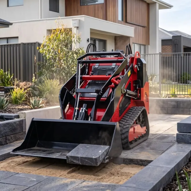 Compact Mini Skid Steer Loader Weichai Diesel Engine Construction Loader with Bucket Fork for Agriculture Farm Garden Use