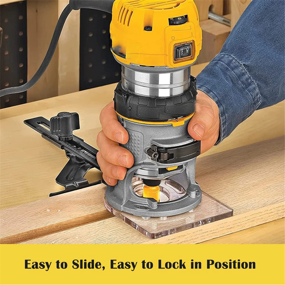 A22I Router Edge Guide voor vaste basis Compact Router DNP618 Rechte randgeleider voor snel bevestigd aan Router vaste basis