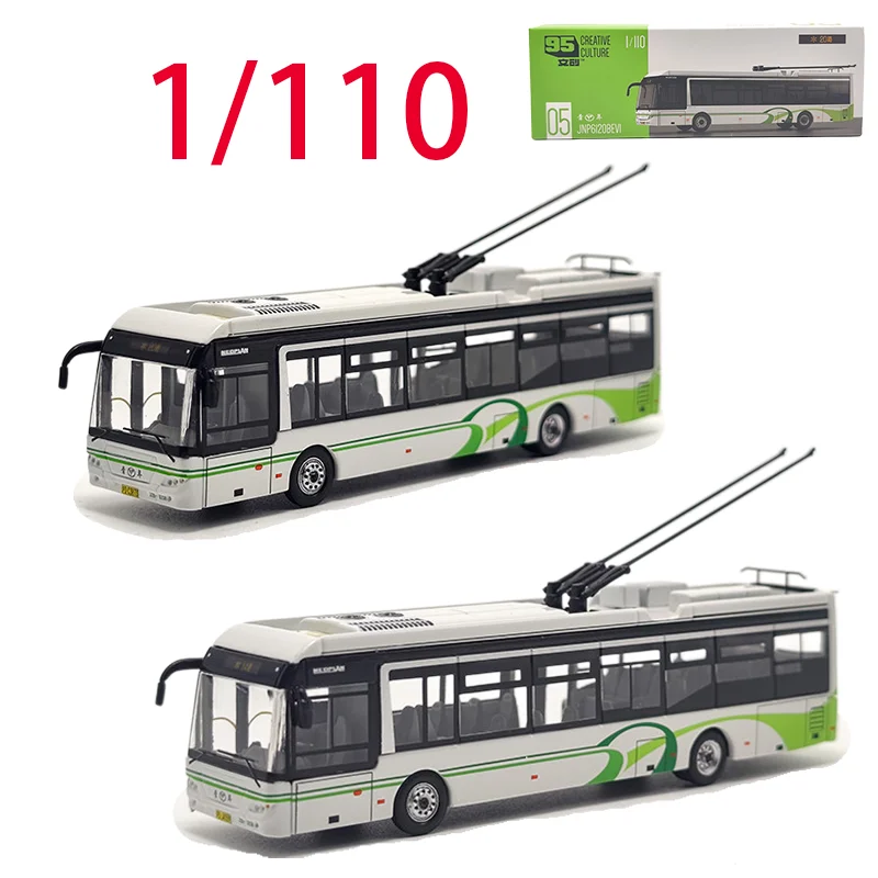 95 Cultural and Creative Diecast 1/110 Scale Youth Electric Bus JNP6120BEVI Alloy Bus Model Toys for Boys Gift Collection