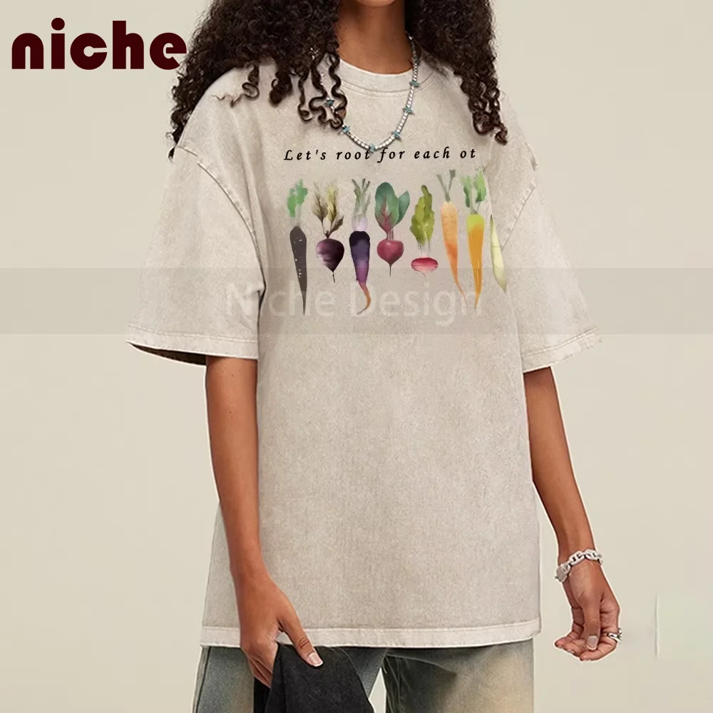 

Casual T-Shirt Radish Family Printed 100% Cotton T-Shirt Soft and Comfortable High Gram Weight Unisex Daily Wear