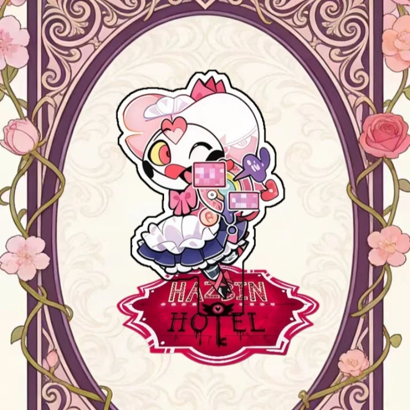 Standing Sign for Hazbin Hotel Vaggie Angel Dust Husk Acrylic Desktop Stand Decorating Self Made Collection Toys Fans Gifts 15cm