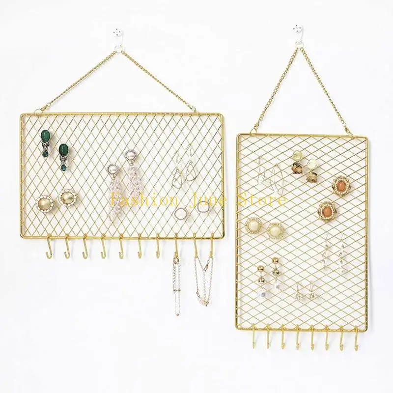 N5KA Exquisite Jewelry Display Stand with Hooks for Stud Earring Dangle Wall Hanging