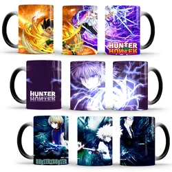 HUNTER x HUNTER Discoloration Mug Anime Color Changing Cup Animation Ceramic Coffee Cups Heat Sensitive Milk Tea Mugs Drinkware