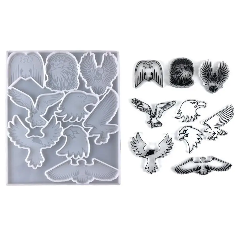 A52E Anhängerform Tonformen Adlerförmige Silikon-Schlüsselanhänger-Formen Silikonmaterial Perfektes Geschenk für – Detail 10