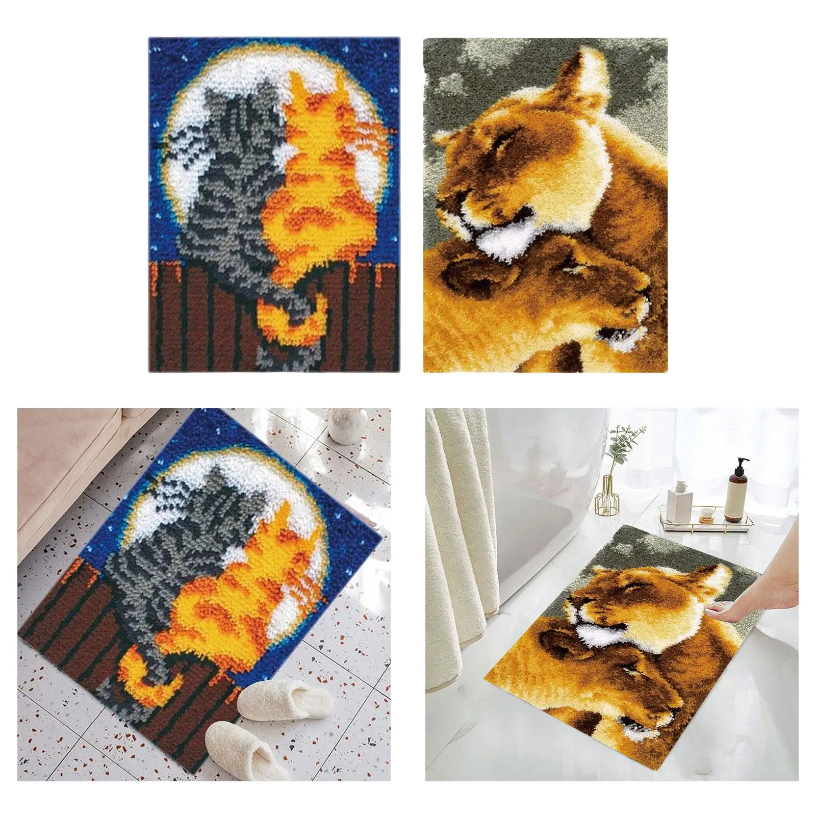 

Carpet Latch Hooking Kits Handmade Latch Hook Rug Kit for Christmas Adults