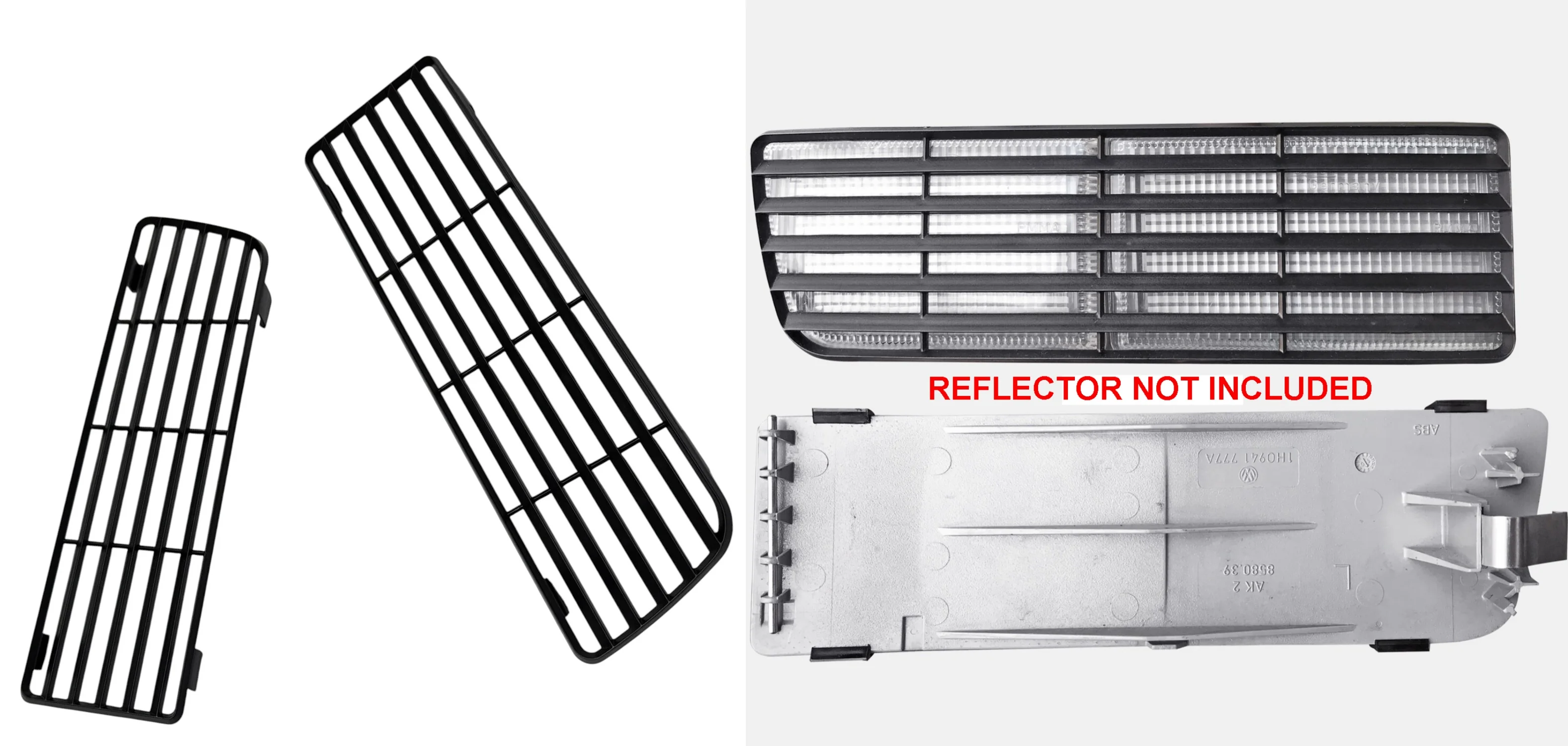 

Front Bumper Reflector Grille Cover For VW Golf GTI MK3 Vento Jetta VR6 - Direct clip on your stock front reflector plate