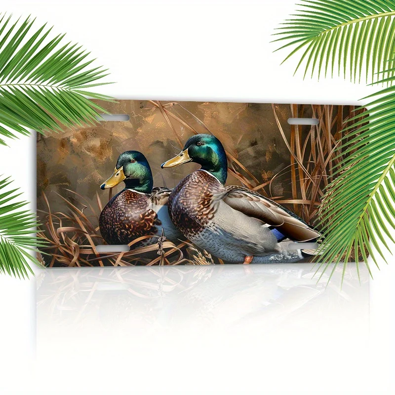 Mallard Ducks Aluminum License Plate - 6x12