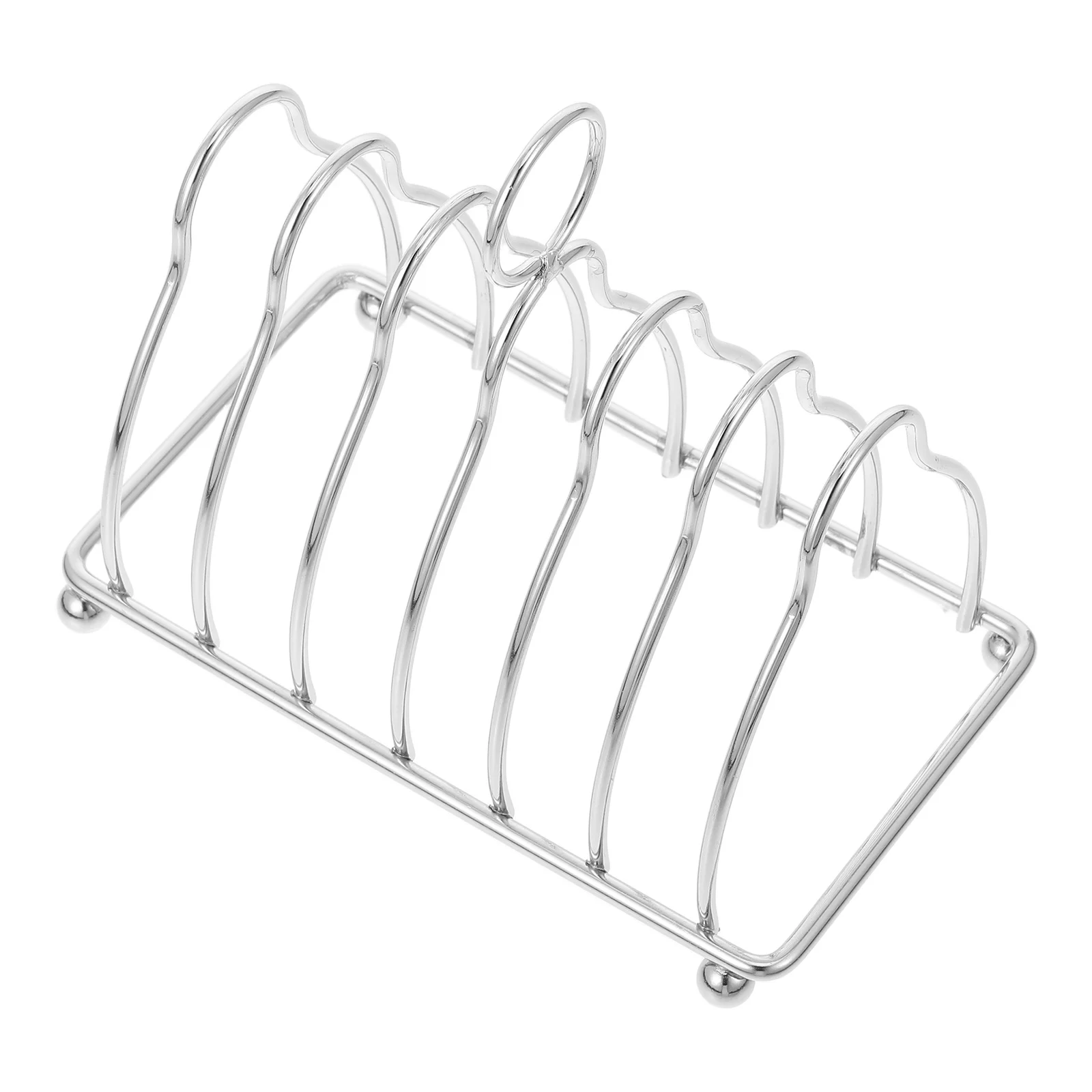 

Stainless Steel 6-Slices Bread Storage Rack Multifunctional Toast Holder Bread Slicing Display Stand Loaf Slice Holder Kitchen