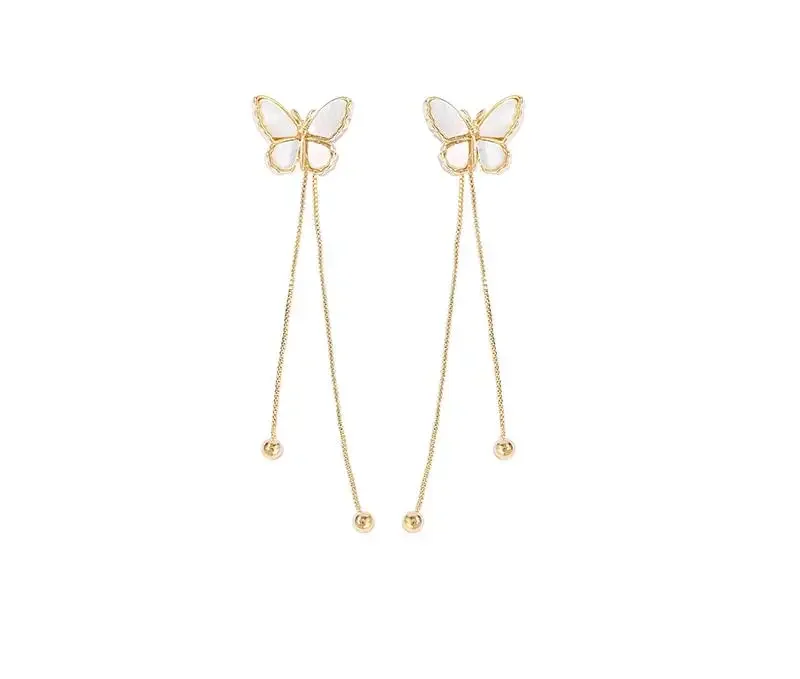 

Butterfly Tassel Earrings For Women Trendy Long Eardrop Jewelry Gifts For Teen Girls Birthdays Christmas