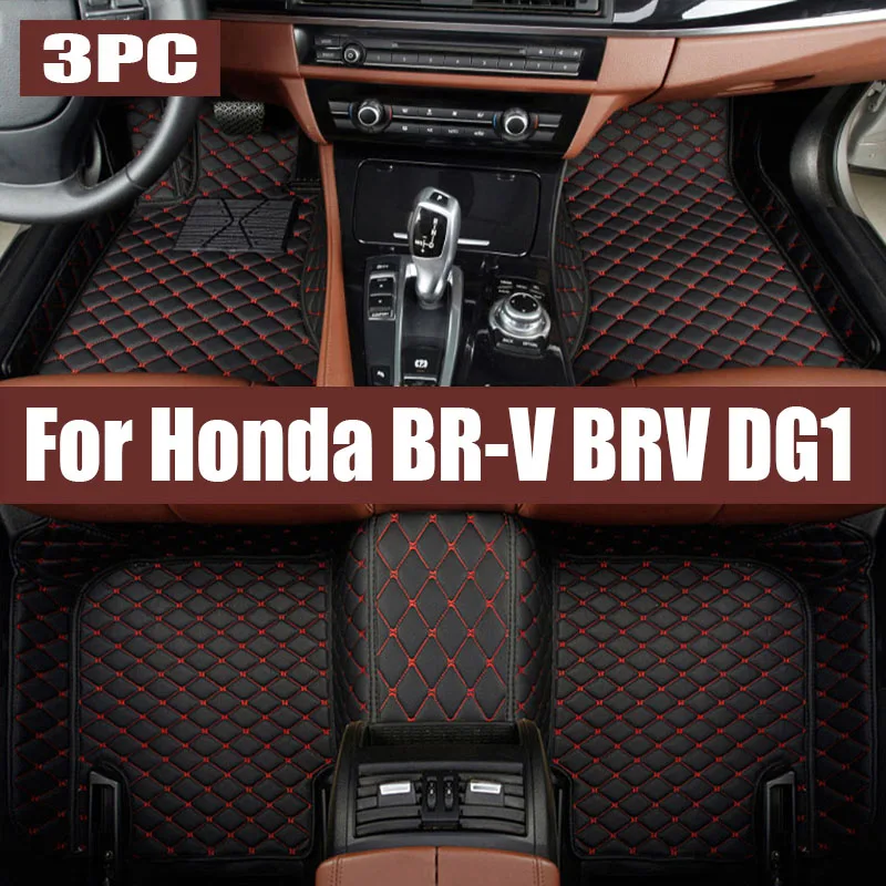 

Car Floor Mat for Honda BR-V BRV DG1 2016~2021 2017 2018 Foot Panel TPE Liner Pad Custom Waterproof Cover Space Rug trunk mat