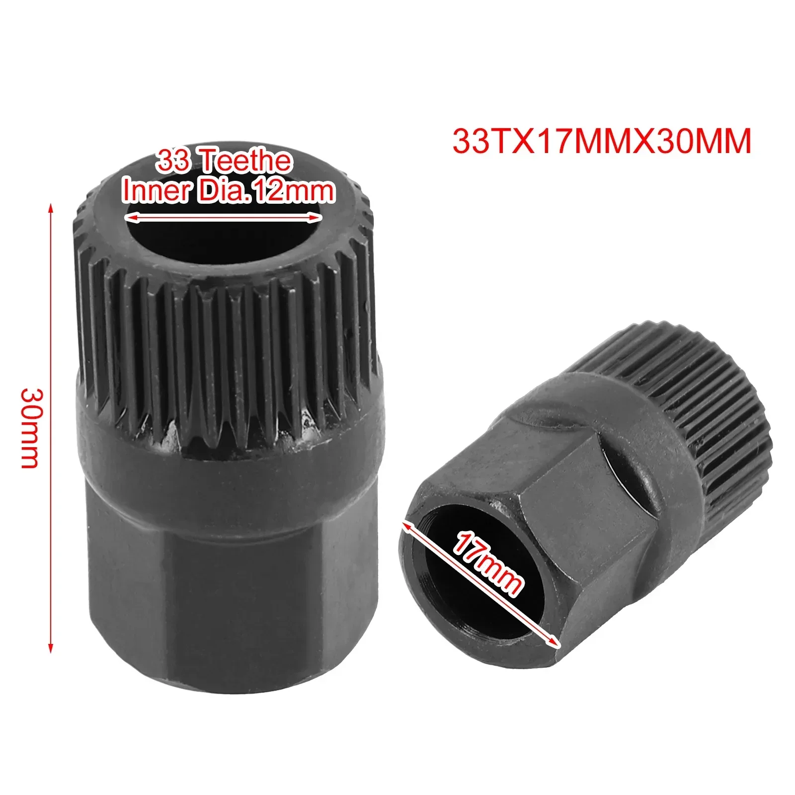 1 pz Nuovo Utile Strumento di Rimozione della Puleggia Denti Spline Per V-belt Puleggia Kit di Strumenti 33 Denti Accessori Alternatore Strumento di Rimozione