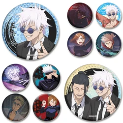 Anime Cartoon Enamel Broches, Emblema Cartoon Pins, Satoru Gojo,Itadori Yuji, Kugisaki, Nobara, Megumi Fushiguro, Fofos, Mochila, Roupas, Chapéu