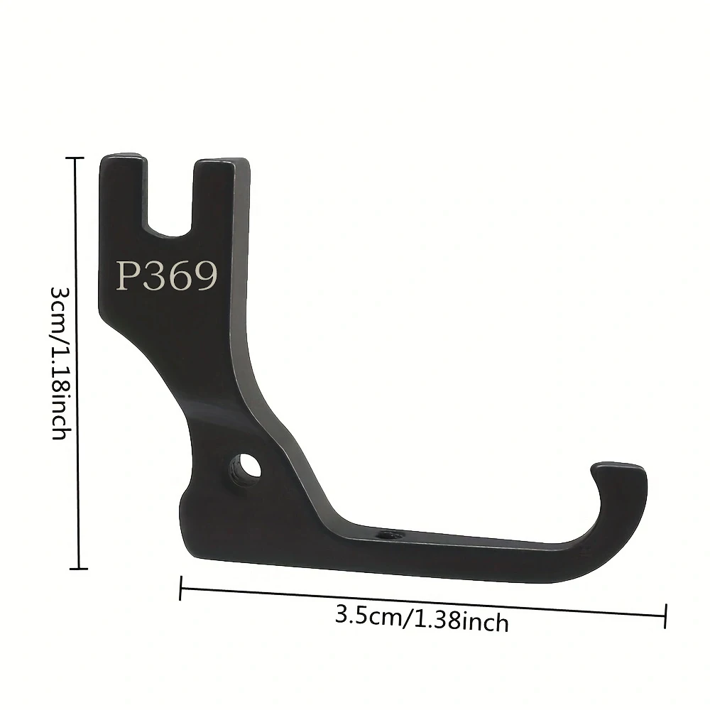 1Pc New P369 All Steel Black Anti-Static Presser Foot For Wedding Dresses & Fashion Clothes Sewing Machine Accessories