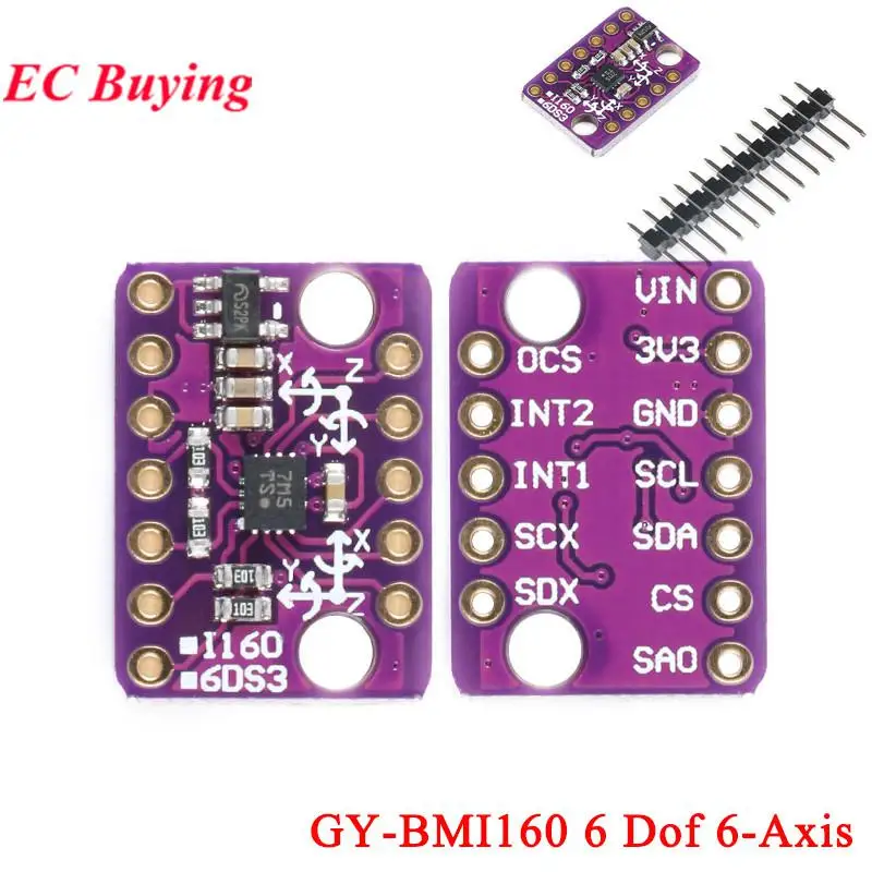 10 szt./1 szt. BMI160 GY-BMI160 6DOF 6-osiowy Żyroskop Czujnik Grawitacyjny Akcelerometru Moduł IIC I2C SPI Protokół Komunikacji 3-5V — zdjęcie produktu 7