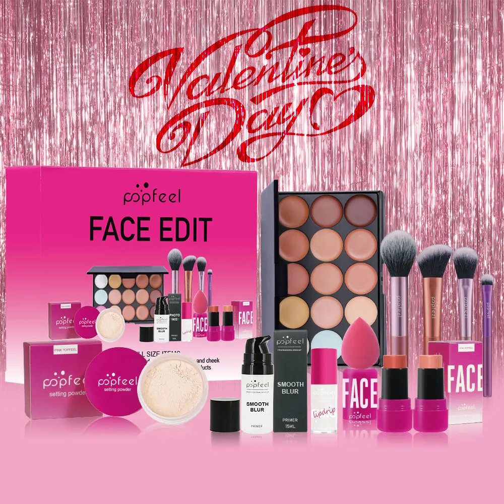 

‌POPFEEL Full Face Makeup Kit, Blurring & Setting Powder, Flawless Finish | New Exclusive Beauty Set for Perfect Skin